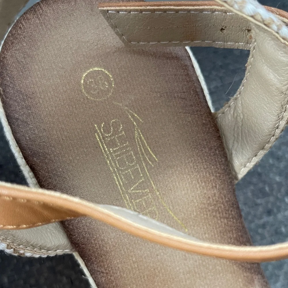 Shibever Brown Espadrille Sandals with Bow